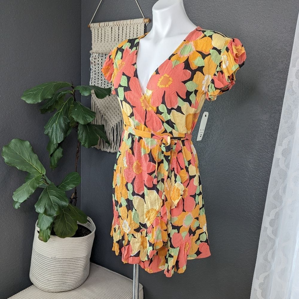 Billabong Floral Wrap Dress